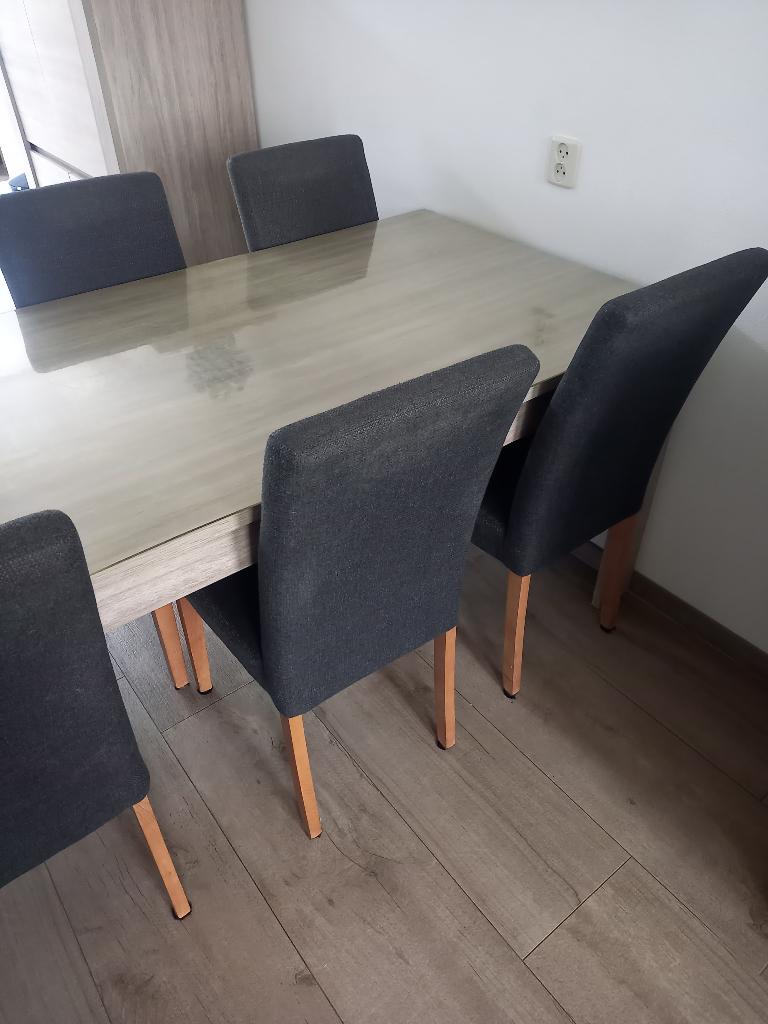COMPLETE EETHOEK, Huis en Inrichting, Complete eetkamers, Gebruikt, 4 tot 6 stoelen, Ophalen