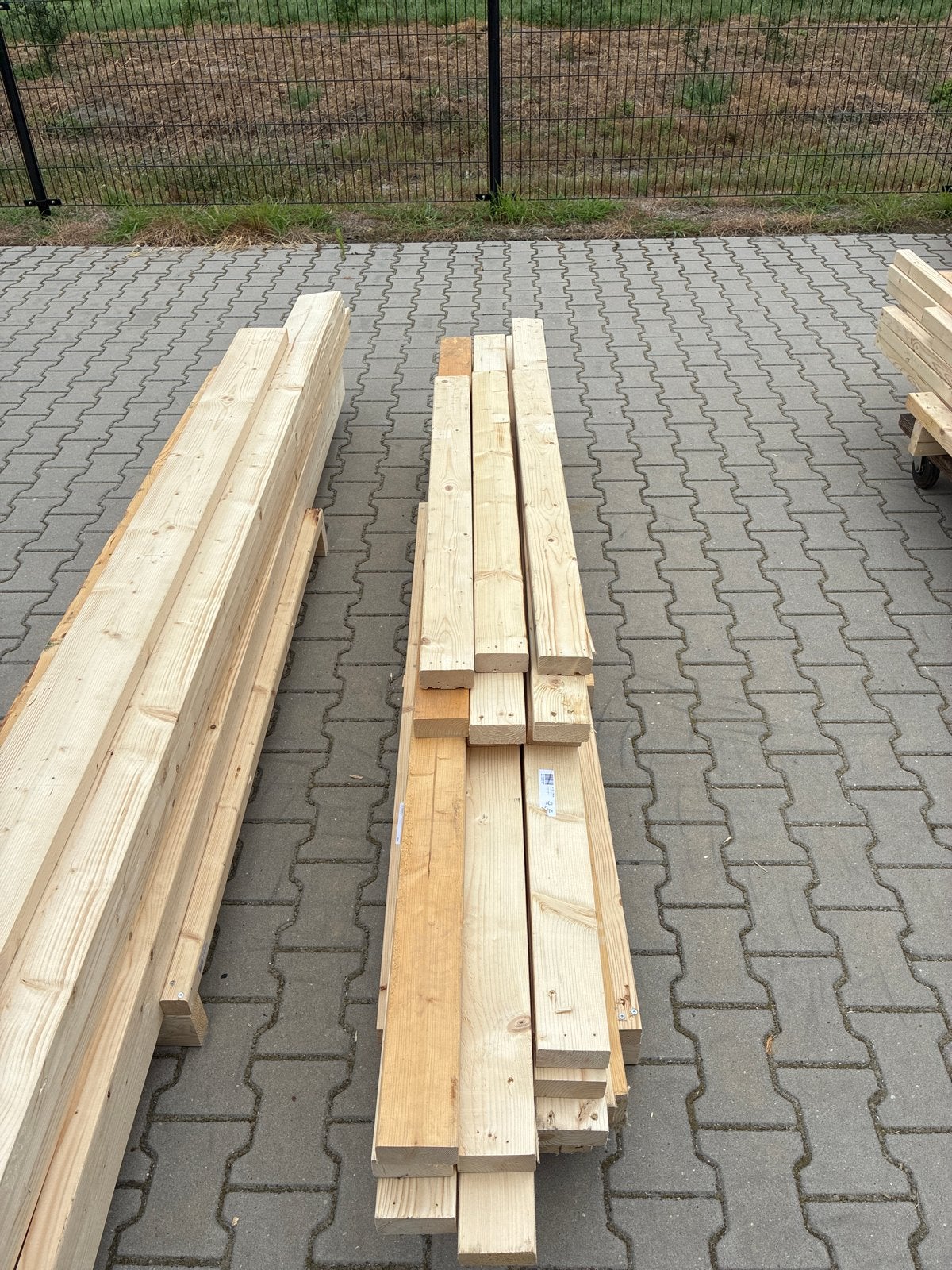 Circa 55 meter balken 44x94 mm, Ophalen, Gebruikt, 200 tot 250 cm, 50 mm of meer