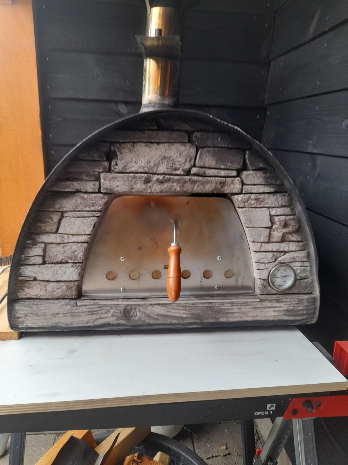 Pizza oven houtgestookt, Ophalen, Houtskool, Vrijstaand