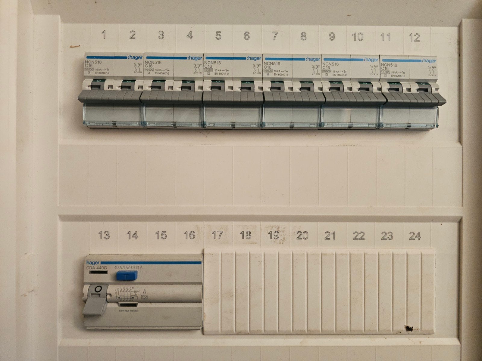 Hager Voorbedraad Groepenkast met Hager automaten, Ophalen of Verzenden, Overige typen