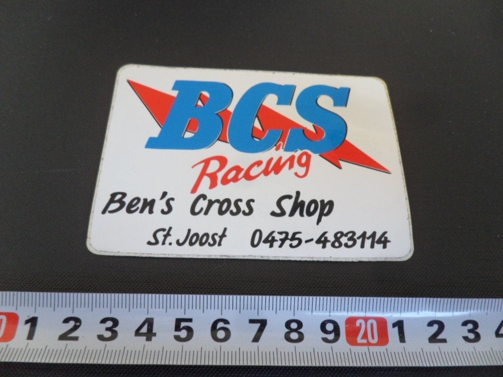 sticker St. Joost BCS Racing Ben's Cross Shop 0475-483114*, Ophalen, Zo goed als nieuw