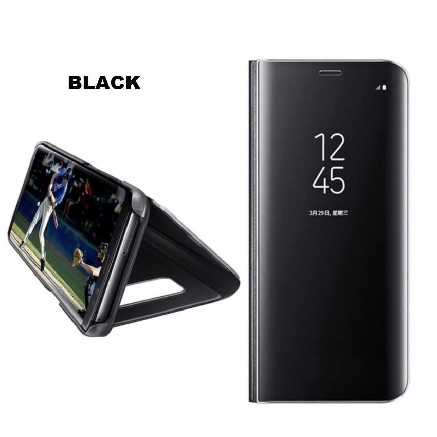 Clear View Stand Cover voor Galaxy S7 Edge Set _ Zwart, Verzenden, Nieuw, Hoesje of Tasje