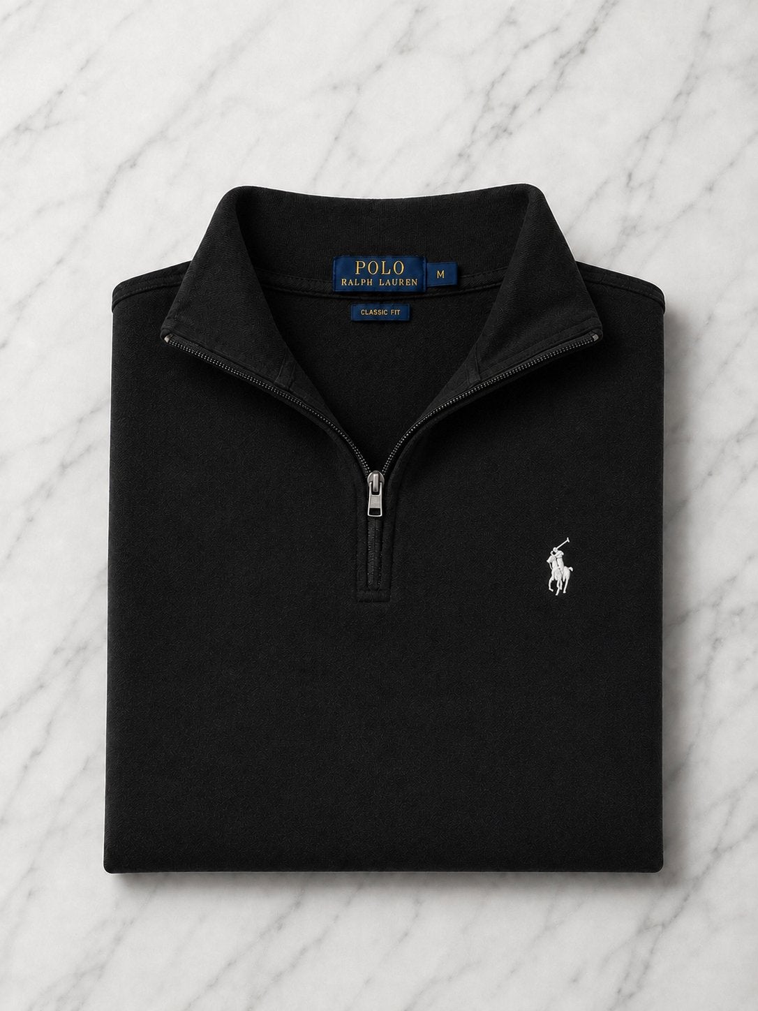 Ralph Lauren Quarter Zip, Kleding | Heren, Truien en Vesten, Ophalen of Verzenden, Zo goed als nieuw, Maat 48/50 (M), Zwart
