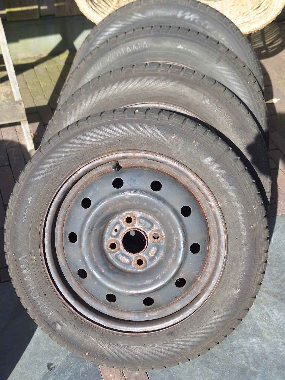 winterbanden op stalen velgen, Ophalen, 15 inch, Banden en Velgen, Winterbanden