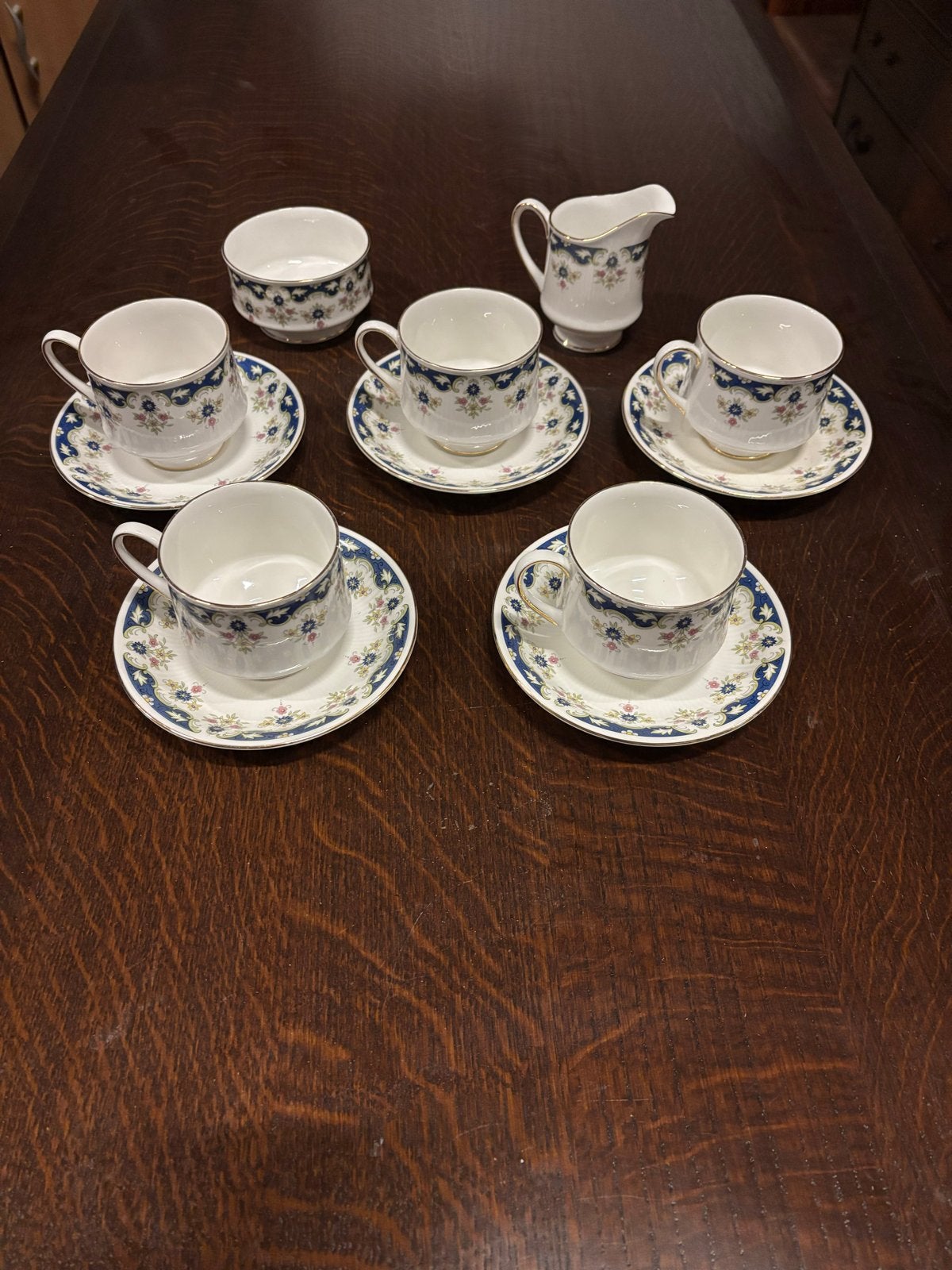 Vintage Paragon 'Coronation' theekopjes en schotels set, Ophalen of Verzenden