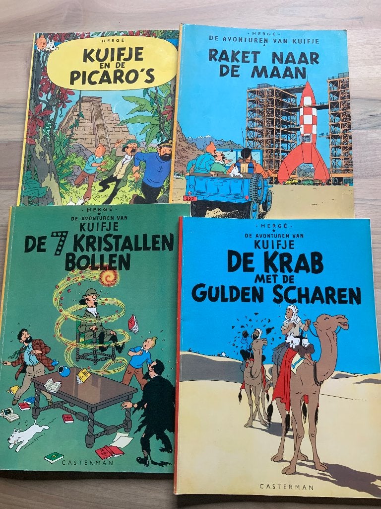 Kuifje stripboeken, Gelezen, Ophalen of Verzenden, Meerdere stripboeken, Hergé