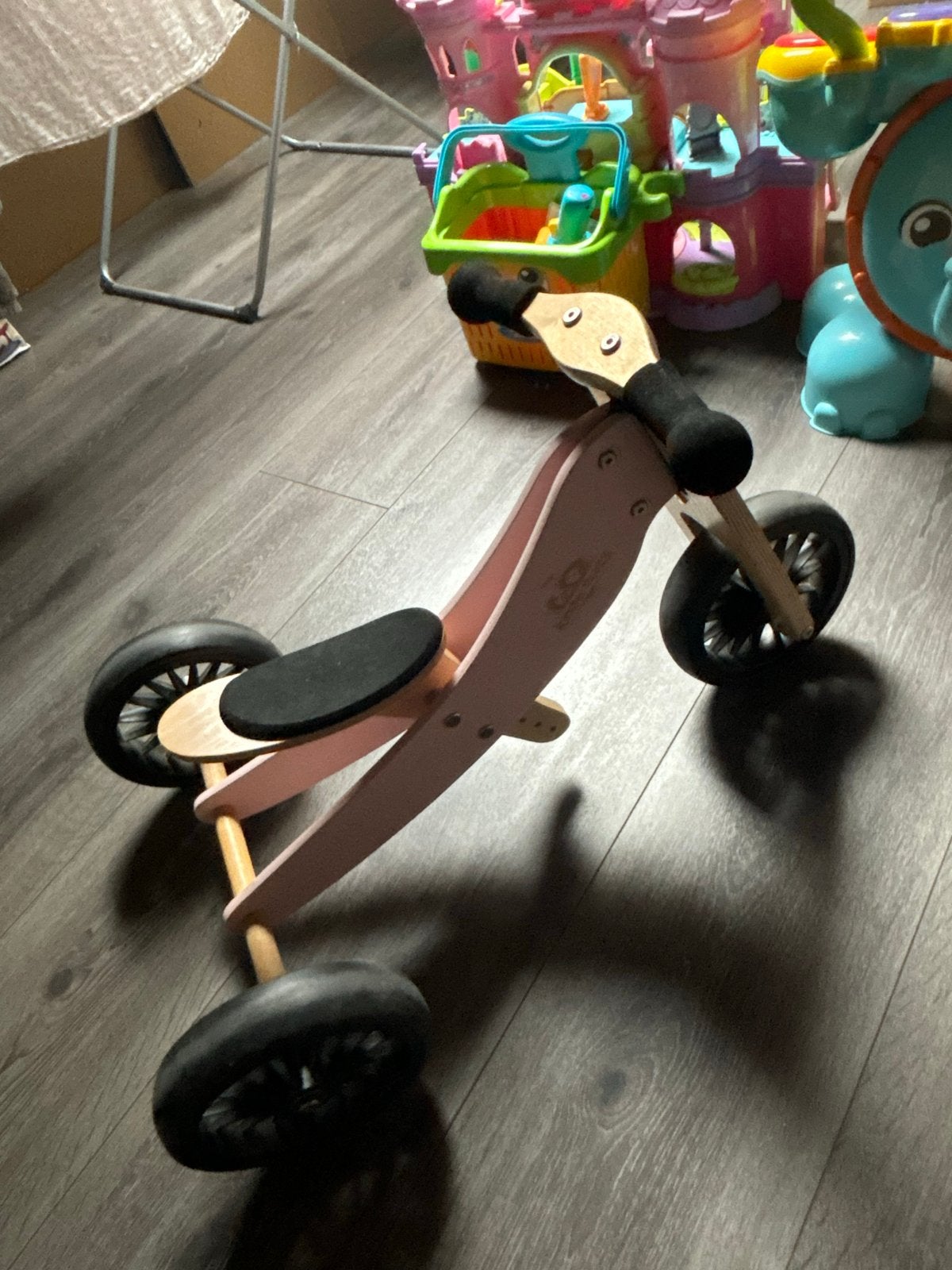 Houten loopfiets - Roze loopfiets voor kinderen, Ophalen, Gebruikt, Loopfiets