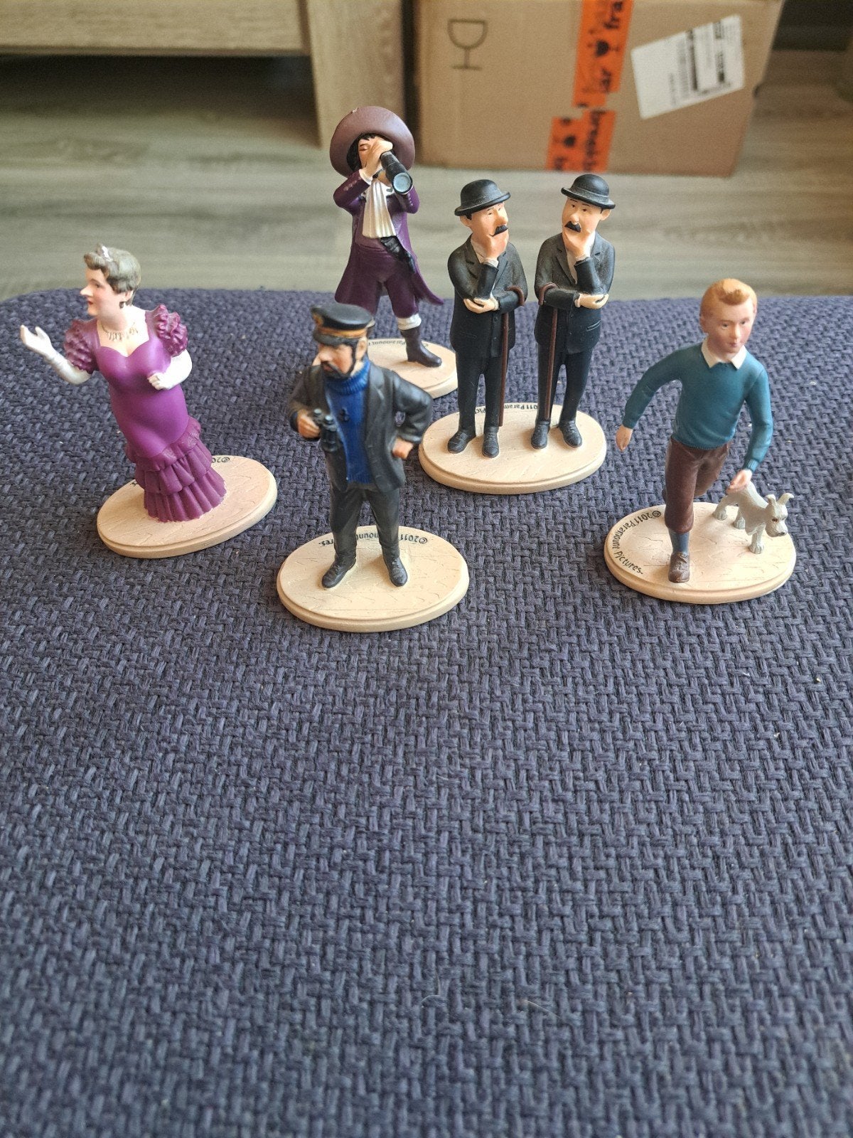 Beeldjes paramount pictures herge kuifje 5stuks, Ophalen of Verzenden, Zo goed als nieuw, Mens