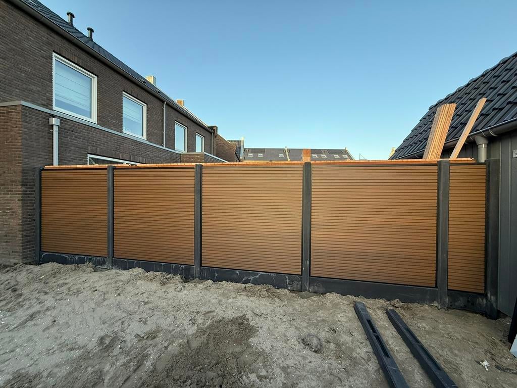 Composiet-beton schutting v.a €170,- per meter incl montage, Tuin en Terras, Ophalen, Kunststof, 1 tot 2 meter, 6 meter of meer