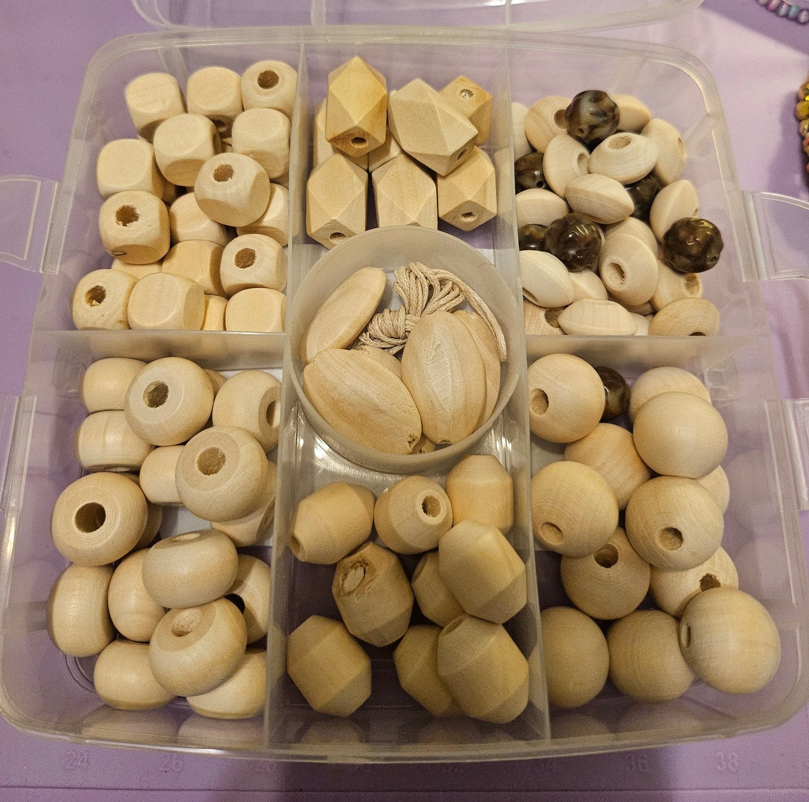 Houten kralen set voor sieraden en knutselen, Ophalen of Verzenden, Nieuw, Kraal