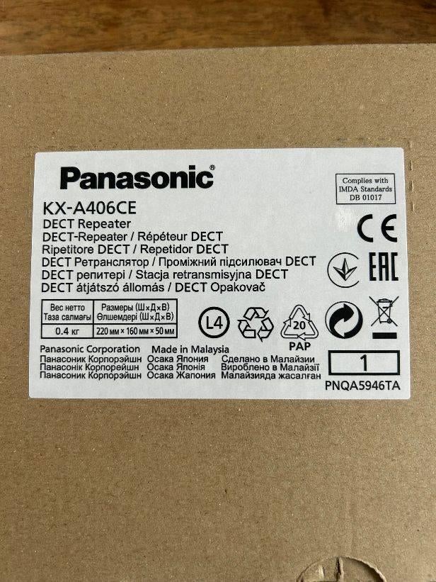 ➡️ NIEUW Panasonic KX-A406 Dect Repeater KXA406 A406, Ophalen of Verzenden, Nieuw, 4 handsets of meer