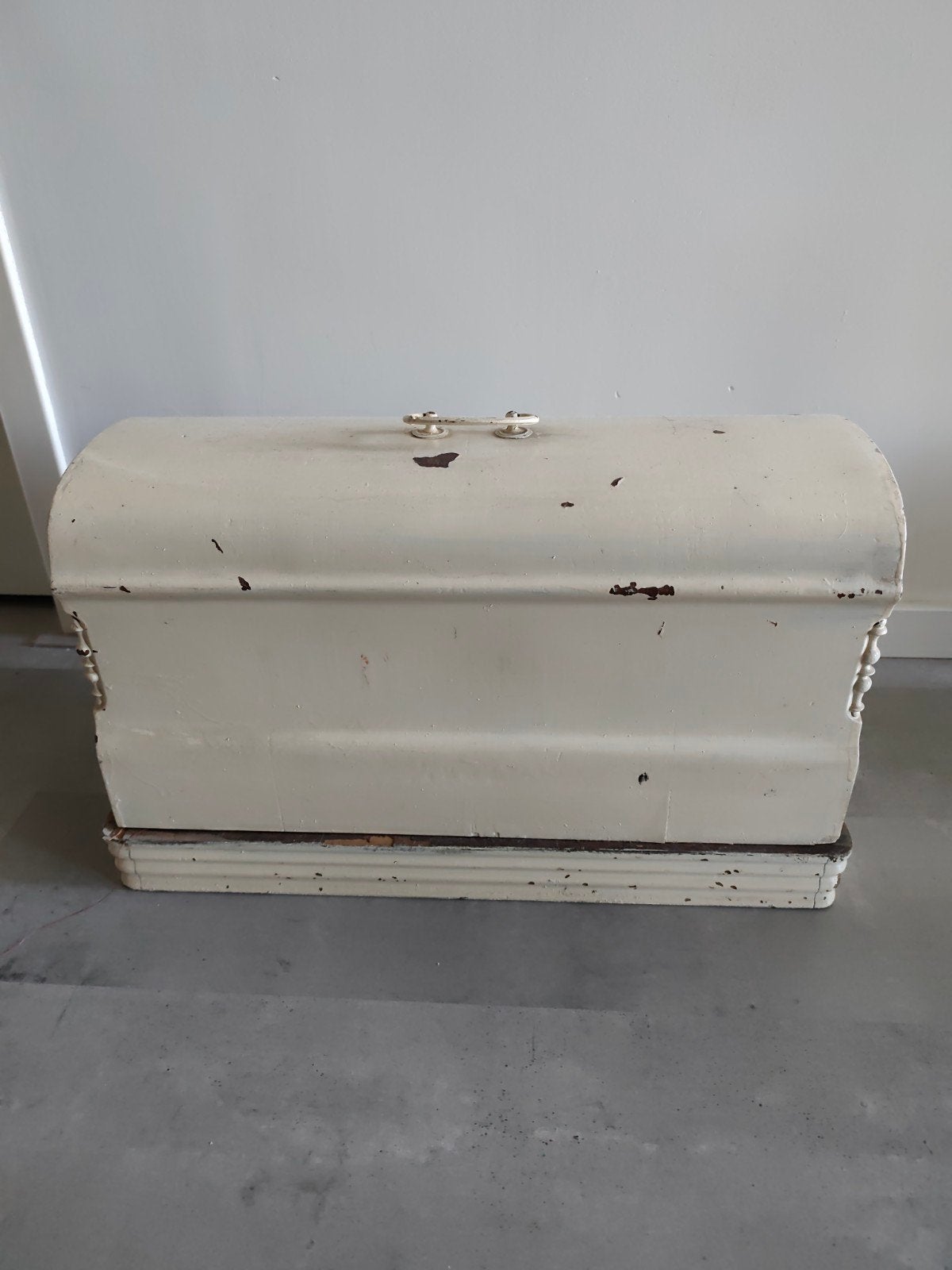 Antieke Dürkopp naaimachine met houten koffer, Ophalen