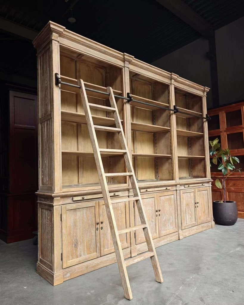 Xxl boekenkast met ladder | Demontabel | Bibliotheek #0776, Huis en Inrichting, Gebruikt, -, 200 cm of meer, -