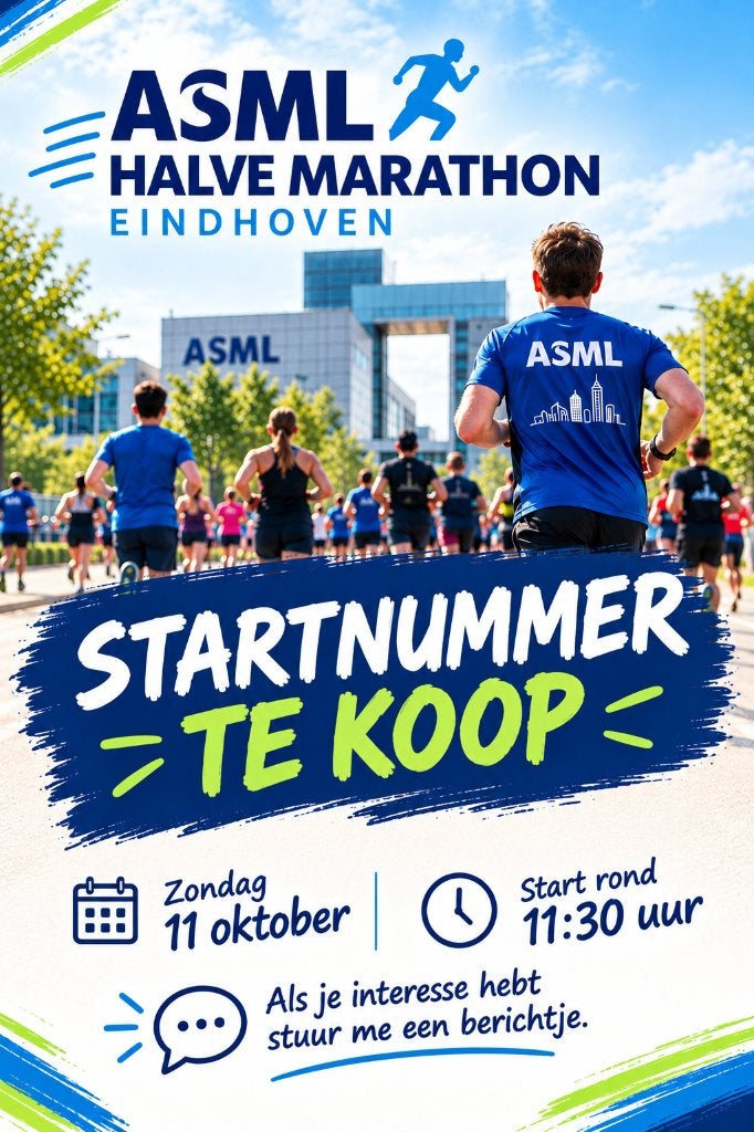 Startbewijs halve marathon eindhoven, Overige merken, Overige typen, Nieuw, Ophalen of Verzenden