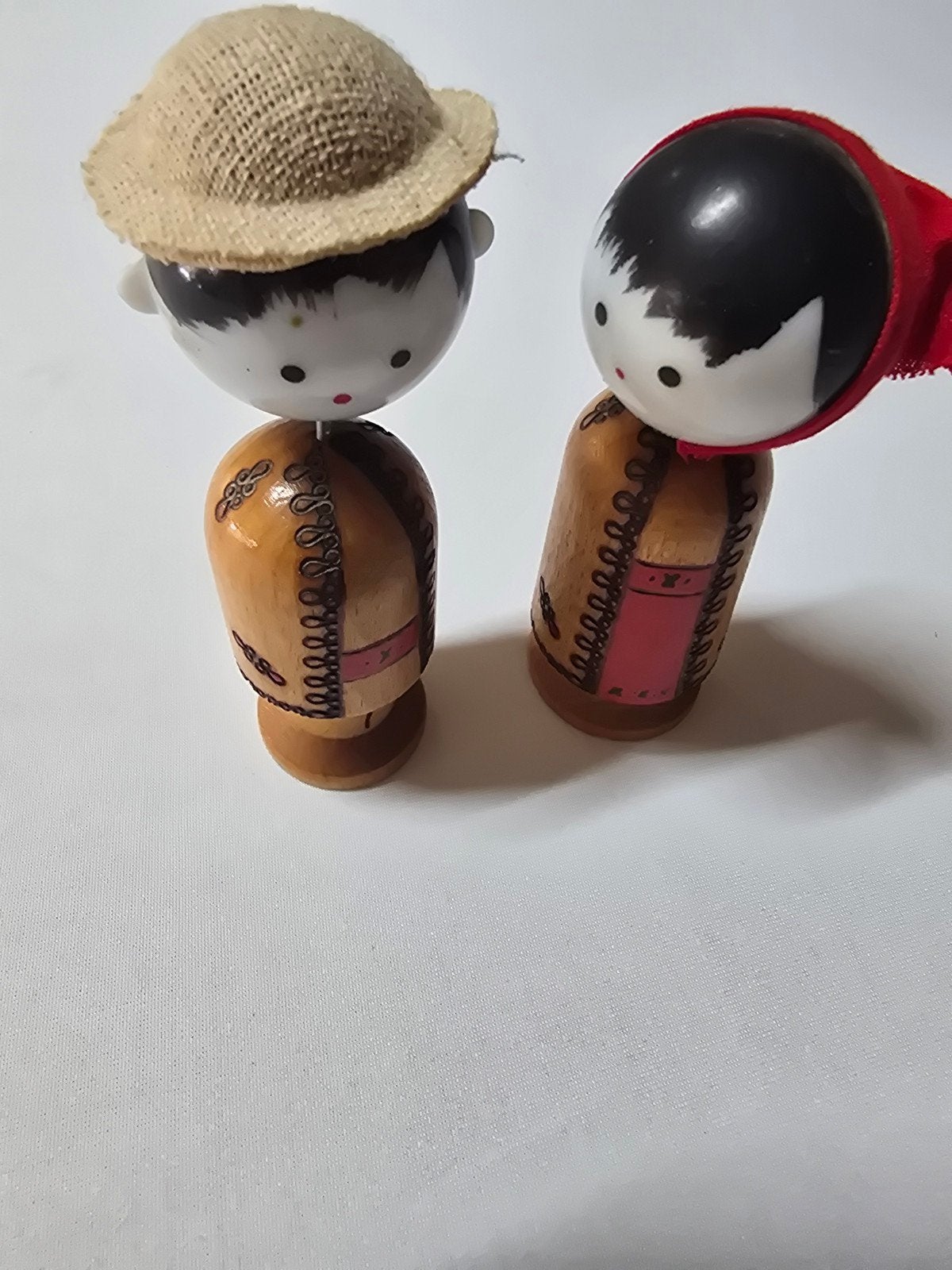 Vintage houten poppetjes - decoratie, Gebruikt, Niet van toepassing, Niet van toepassing, Ophalen of Verzenden