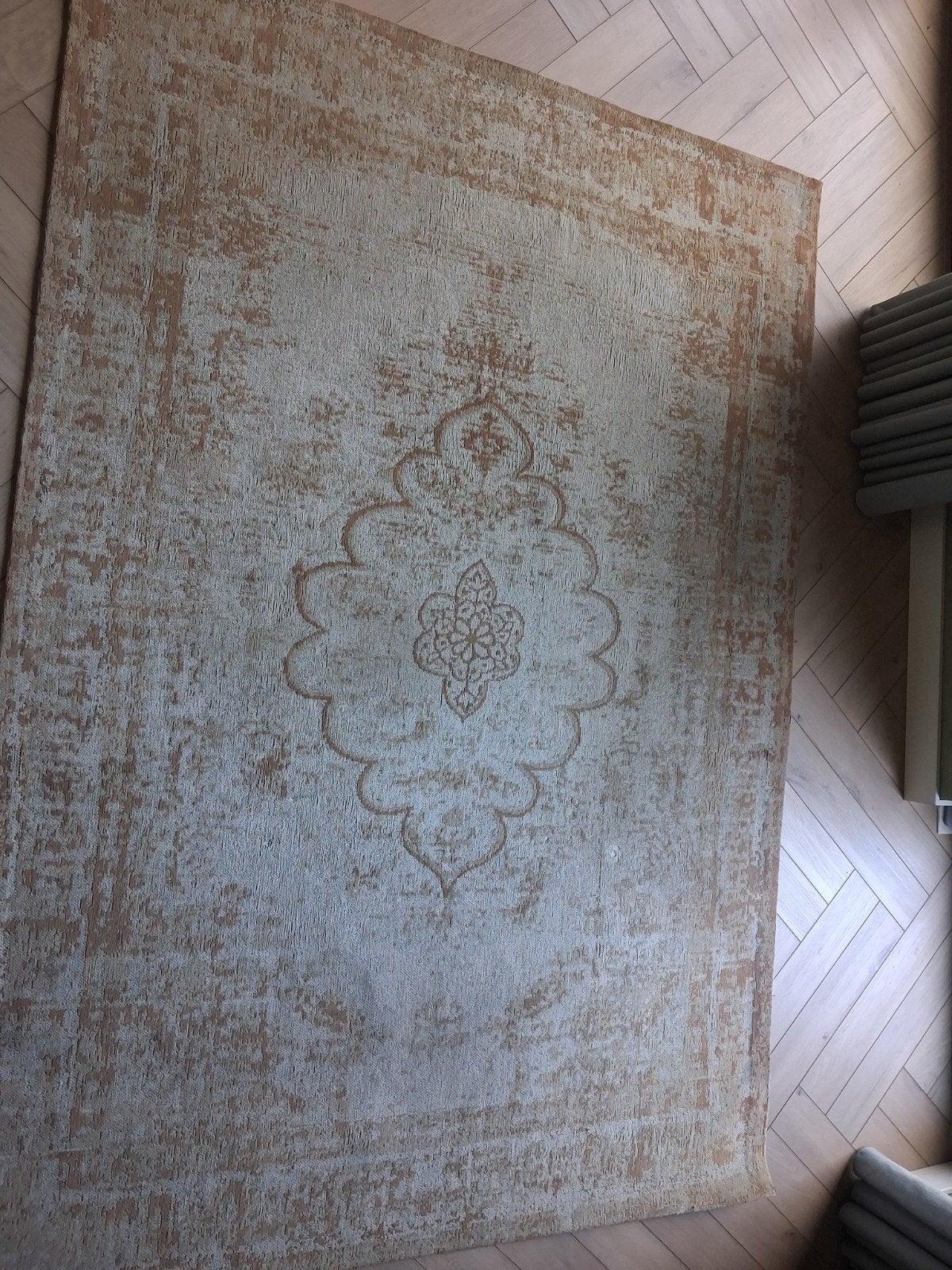 Vloerkleed machinaal geweven Oosters design 160x230cm, Ophalen, Gebruikt, 200 cm of meer, Bruin