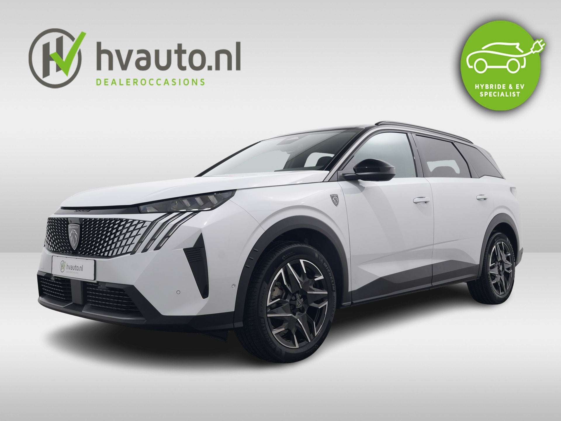 Peugeot 5008 1.2 HYBRID 145PK GT EXCLUSIVE 7P | Trekhaak | M, Auto's, Gebruikt, 1199 cc, 7 stoelen, Wit