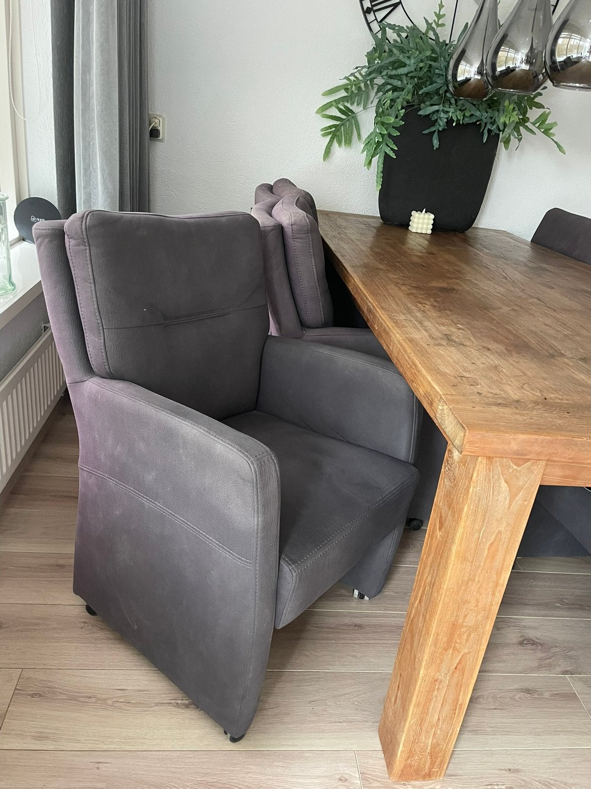 Teak robuuste tafel 220x100 cm, Ophalen, 100 tot 150 cm, Teakhout, 200 cm of meer