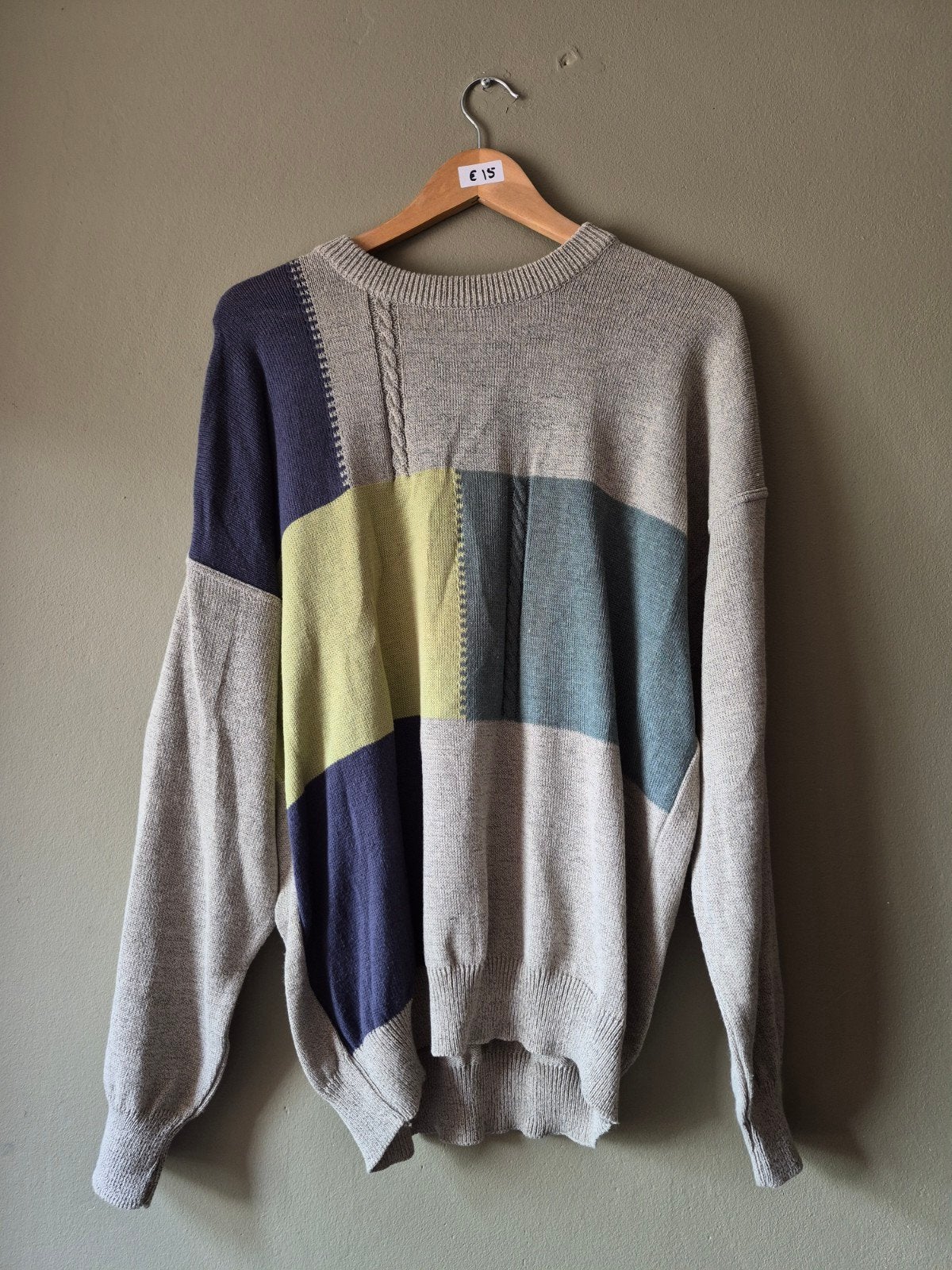 Vintage Oversized Grandpa Sweater - Exclusief Maat L, Maat 52/54 (L), Exclusive, ScotsPine, Meerkleurig