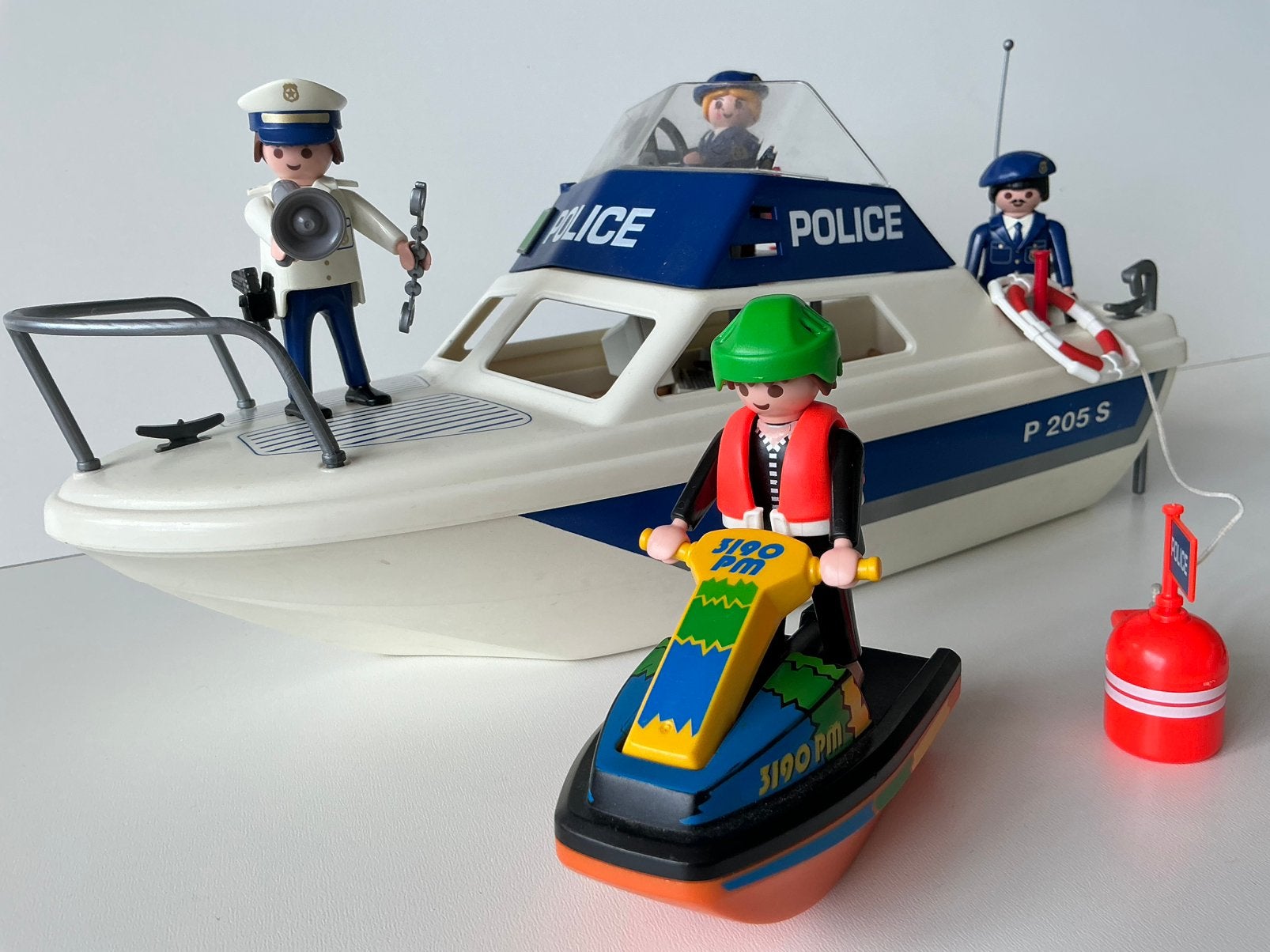Playmobil 3290 politie boot, Gebruikt, Complete set, Voertuig, Ophalen of Verzenden