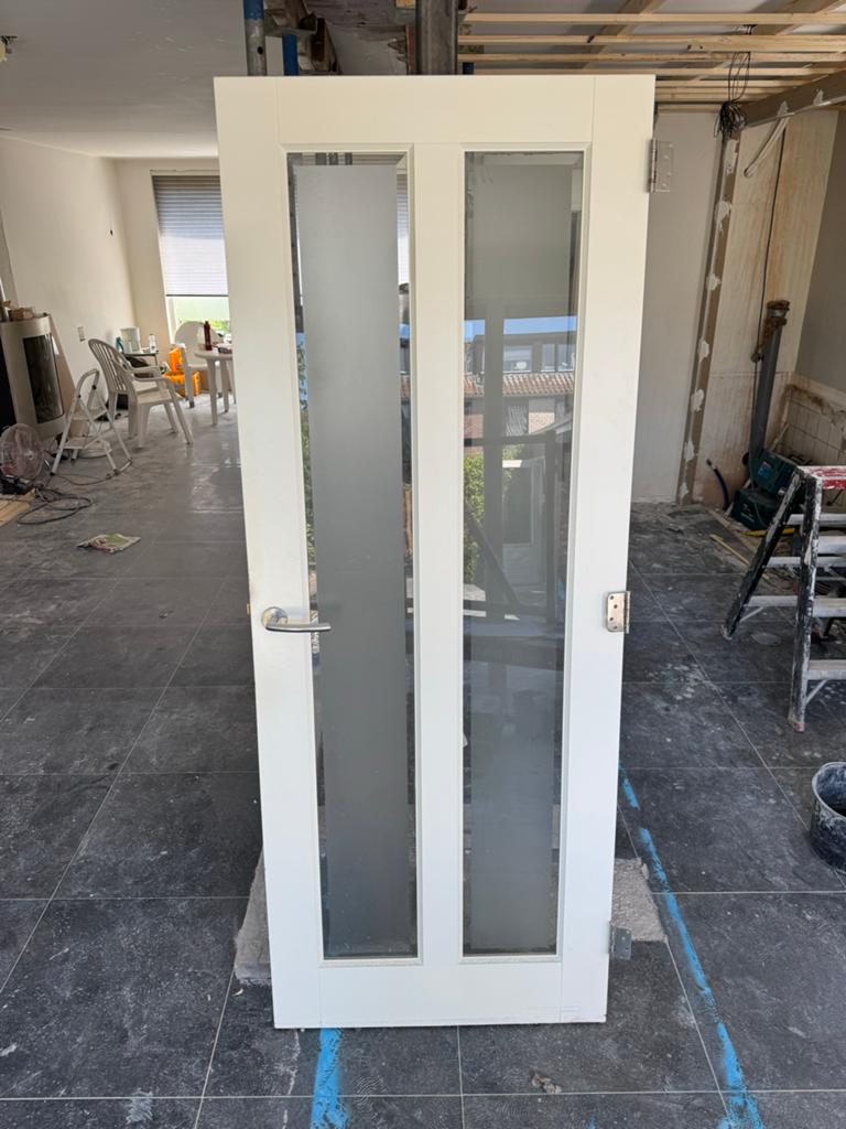 Woonkamer deur 2135x830mm met glas, Doe-het-zelf en Verbouw, Deuren en Horren, Ophalen, Gebruikt, 80 tot 100 cm, Binnendeur