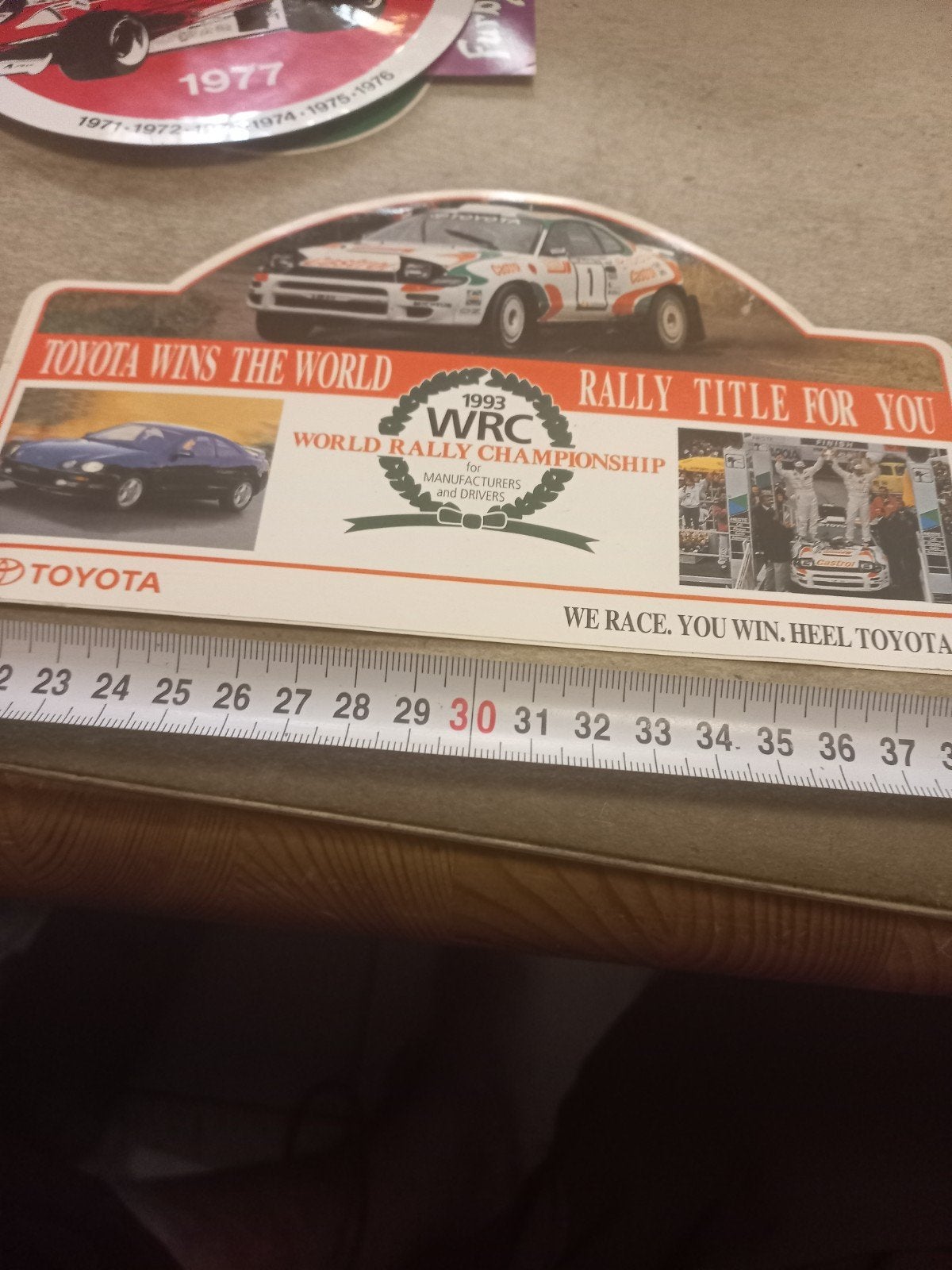 Toyota WRC 1993 Wereld Rally Kampioenschap sticker, Ophalen of Verzenden, Gebruikt