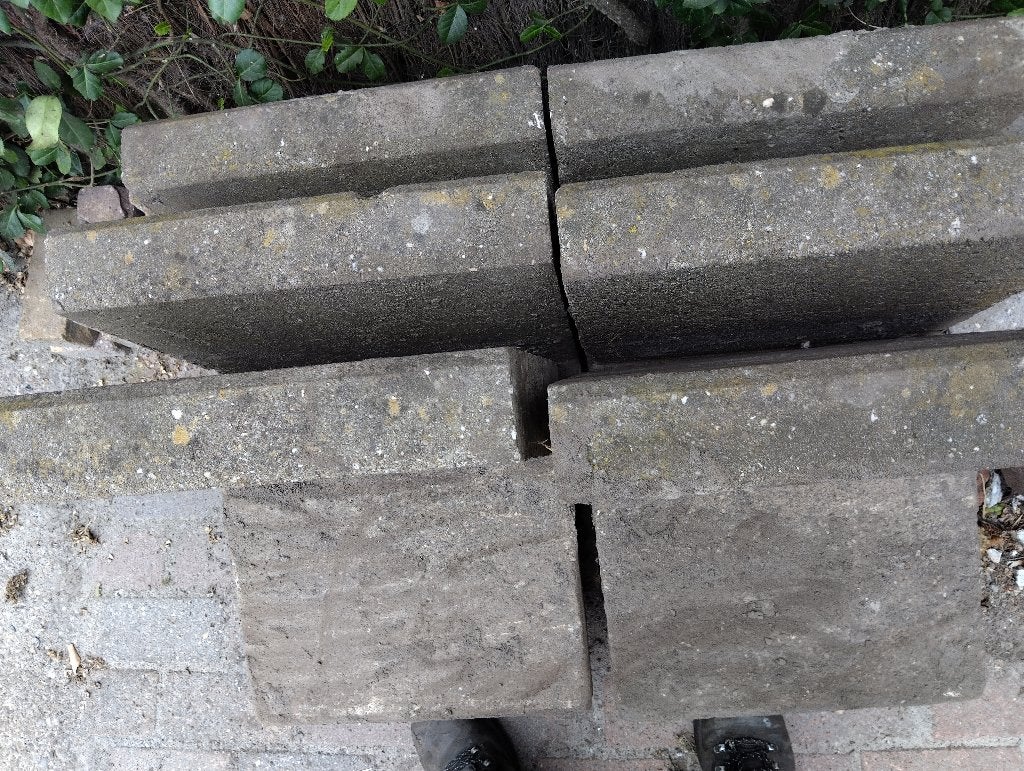 Keerwandjes/L elementen, Tuin en Terras, Ophalen, Gebruikt, Beton, Overige typen