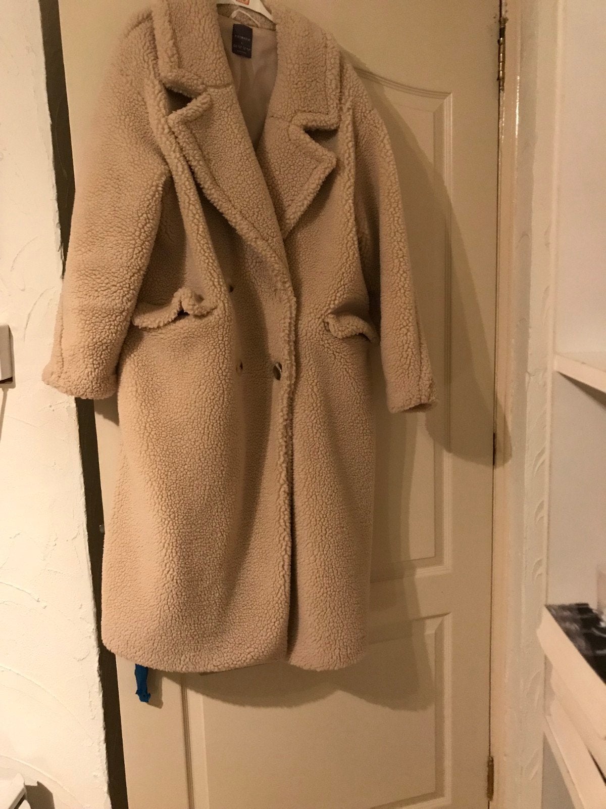 Dames teddy winterjas oversized, beige, maat L, Primark, Beige, Maat 42/44 (L), Ophalen of Verzenden
