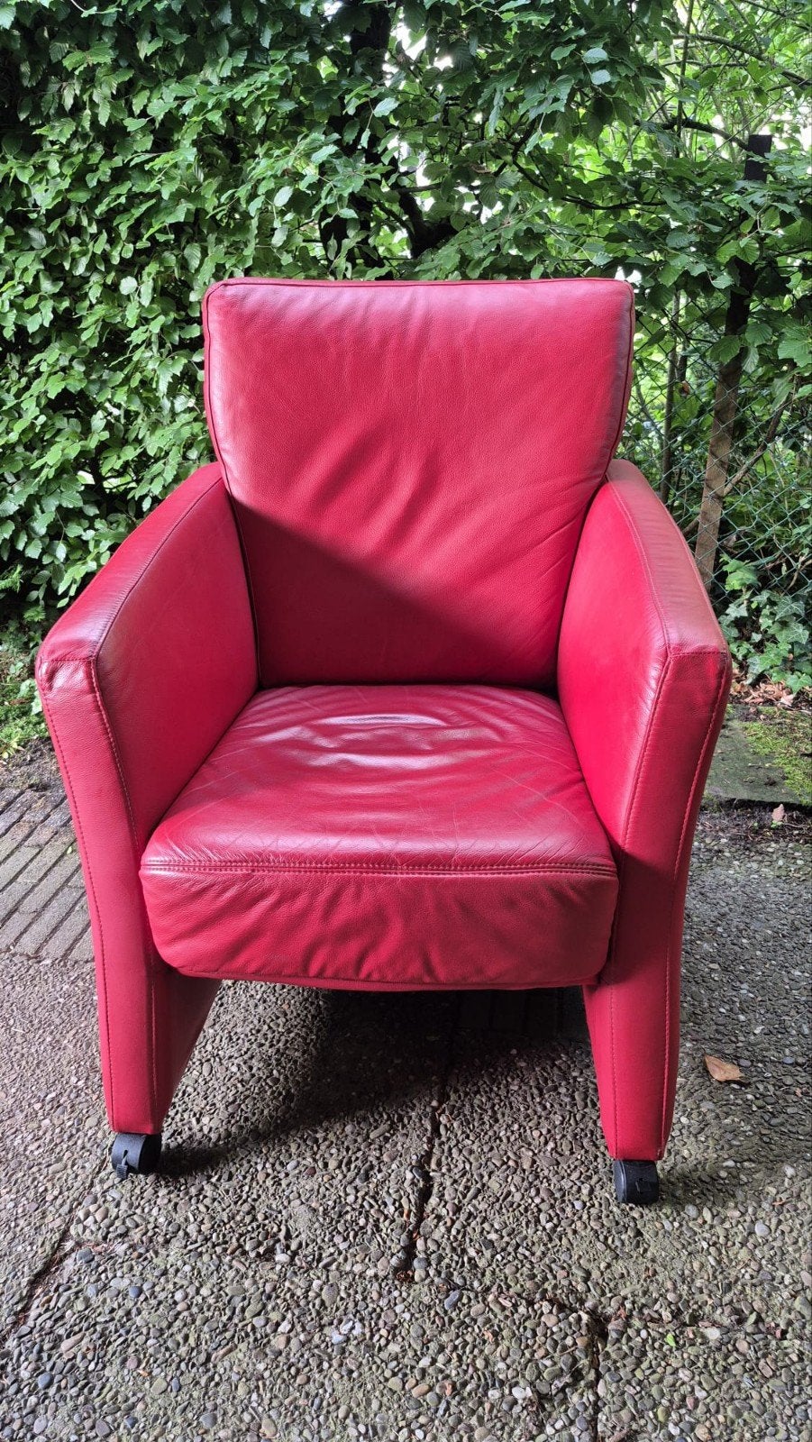Twee rode fautuils, Ophalen of Verzenden, Minder dan 75 cm, 50 tot 75 cm