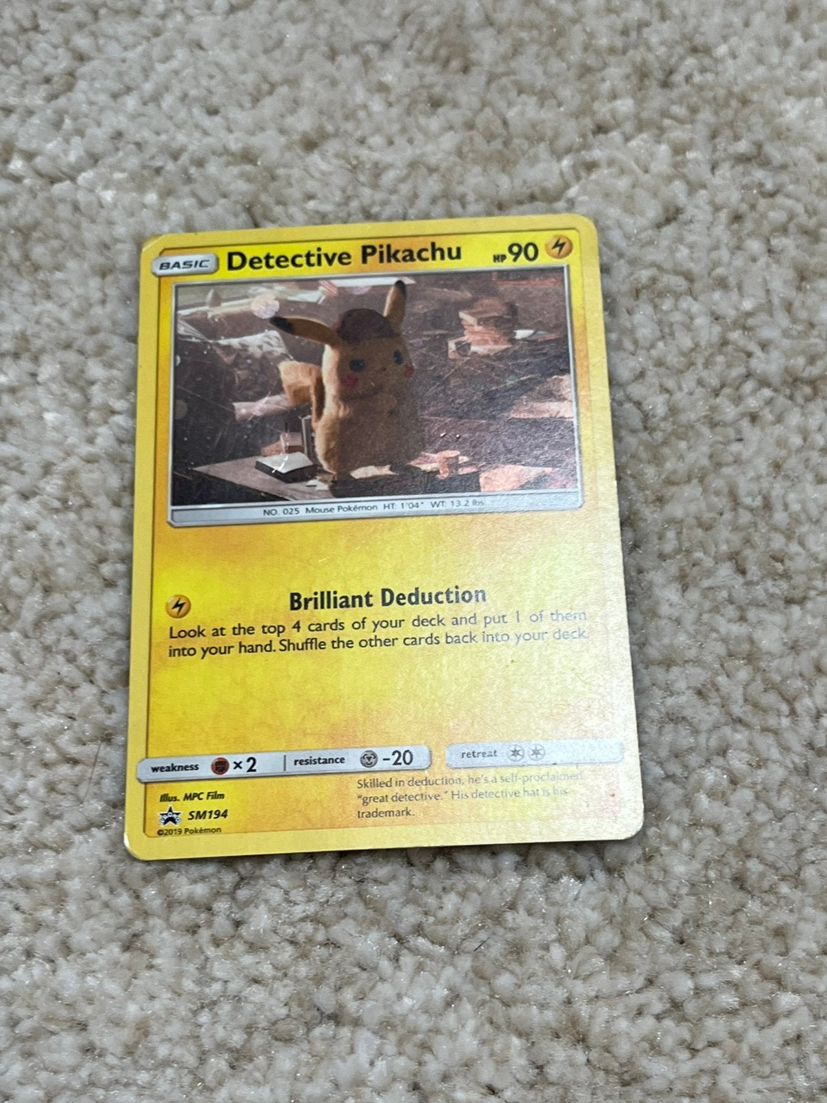 Detective pikachu pokemonkaart, Hobby en Vrije tijd, Verzamelkaartspellen | Pokémon, Ophalen of Verzenden, Zo goed als nieuw, Losse kaart
