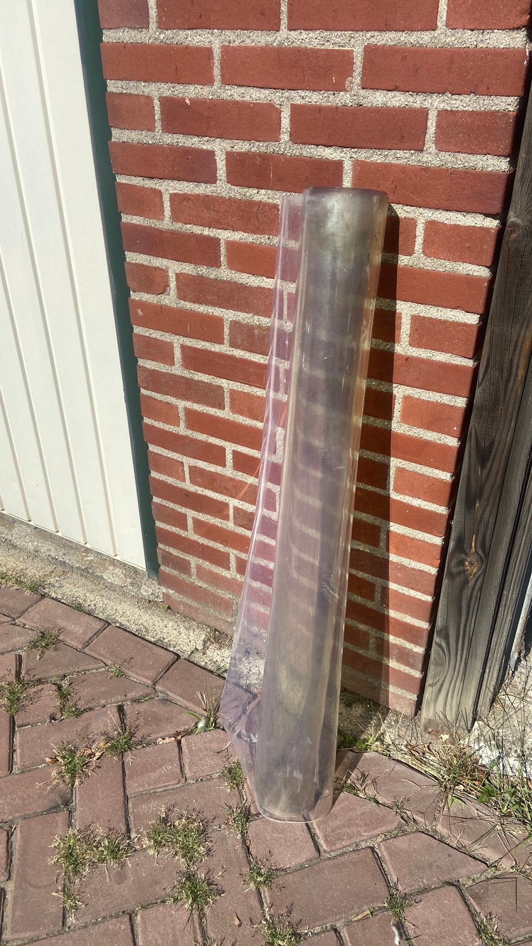 Doorzichtig tafelzeil 2 mm dik, Ophalen, Overige materialen, Gebruikt, 220 cm