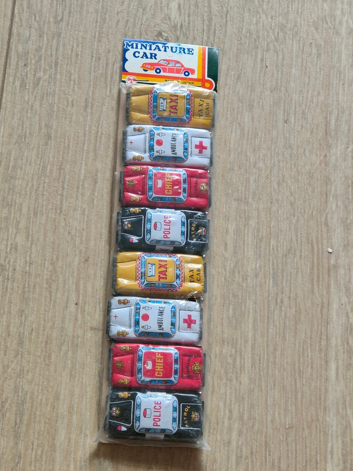 Set blikken autootjes in originele verpakking, made in Japan, Ophalen of Verzenden