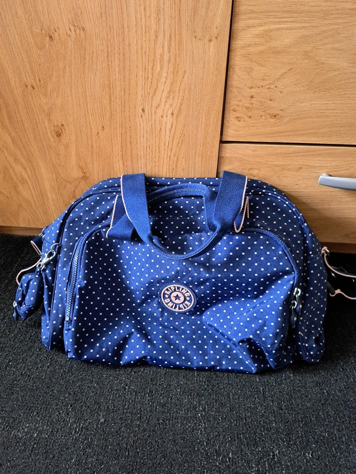 super mooie kipling schouder babytas, Ophalen of Verzenden, Zo goed als nieuw, Blauw, Kipling