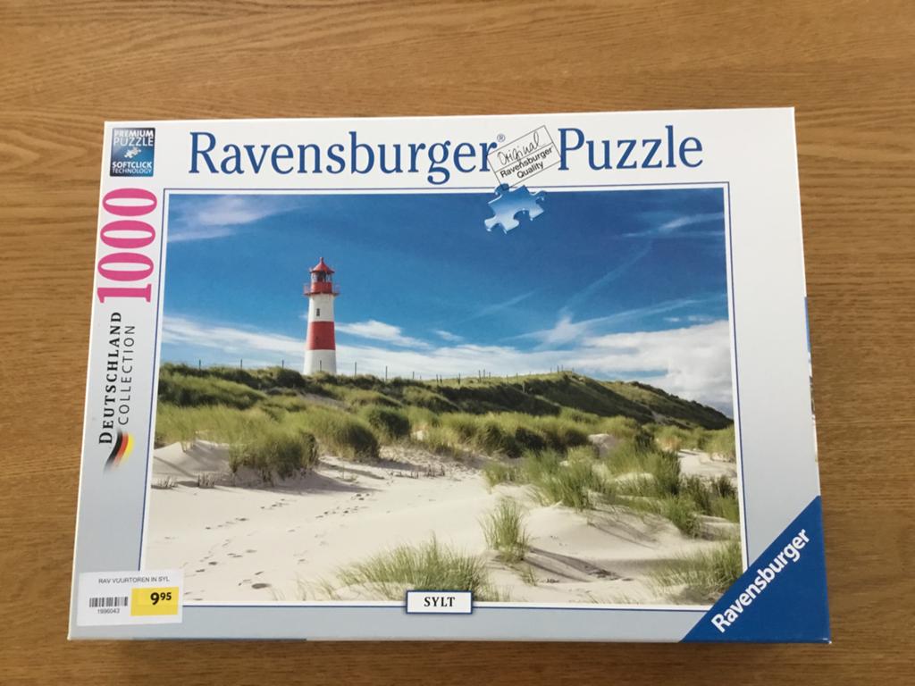 Ravensburger puzzel vuurtoren in Sylt 1000  stukjes, Ophalen, 500 t/m 1500 stukjes, Zo goed als nieuw