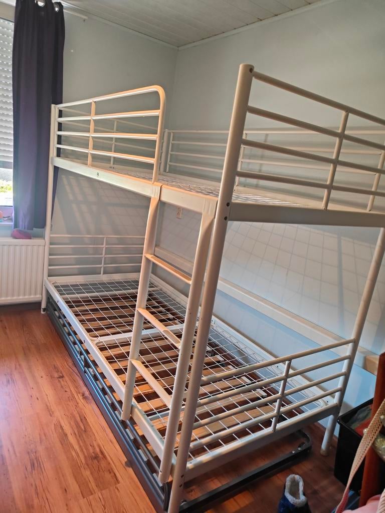 Stapelbed event. Met onderbed, Huis en Inrichting, Slaapkamer | Stapelbedden en Hoogslapers, Ophalen, 90 cm, 160 tot 180 cm, Tweepersoons