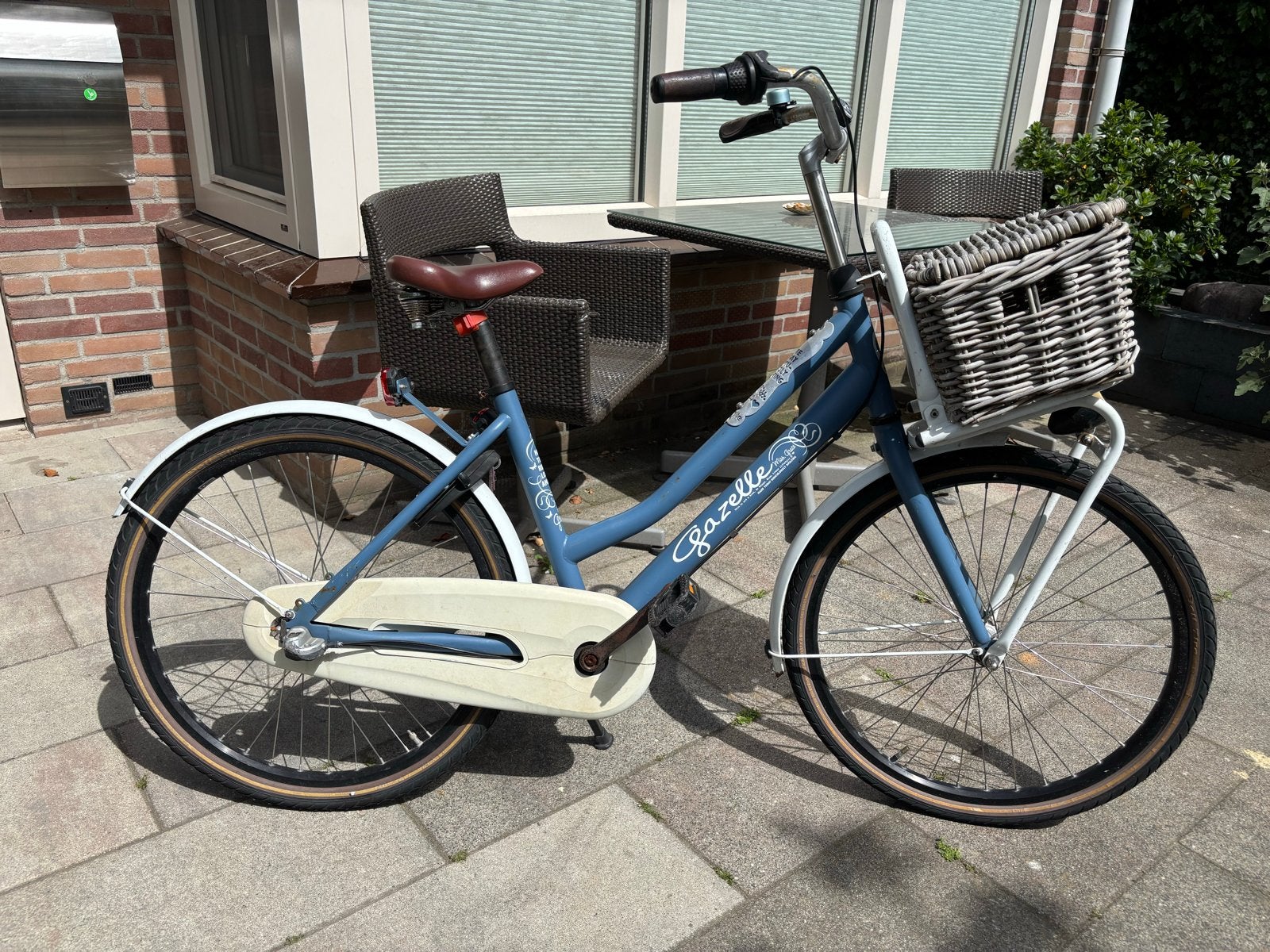 Gazelle Miss Grace meisjesfiets met mand, Ophalen, Terugtraprem, Gebruikt, 47 tot 50 cm