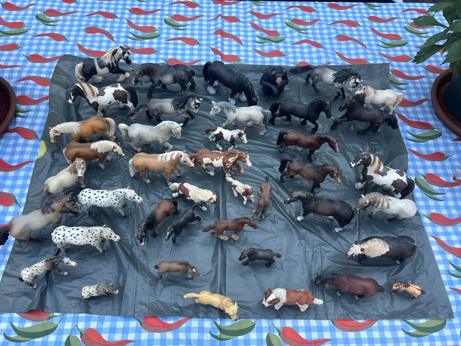 Grote hoeveelheid schleich paarden te koop, Ophalen of Verzenden, Gebruikt