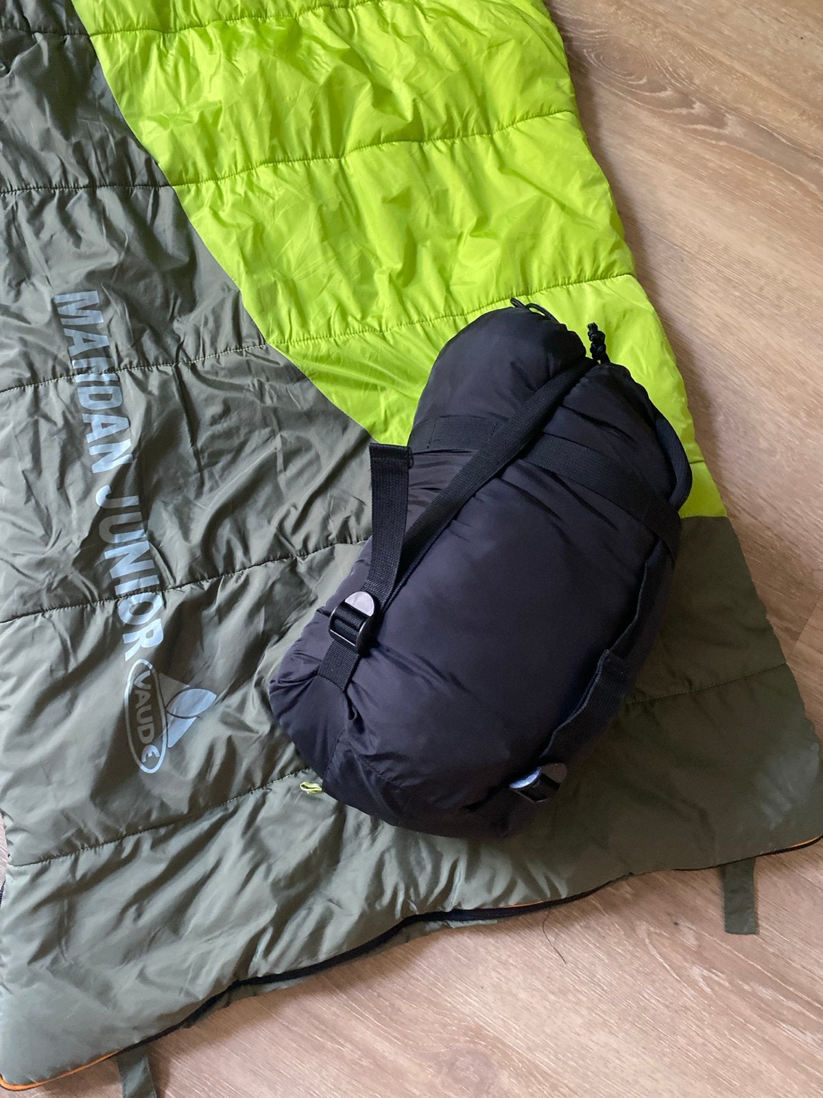 Vaude Mardan Junior Slaapzak - 2x Ideaal voor Kinderen, Caravans en Kamperen, Slaapzakken, Ophalen of Verzenden, Zo goed als nieuw