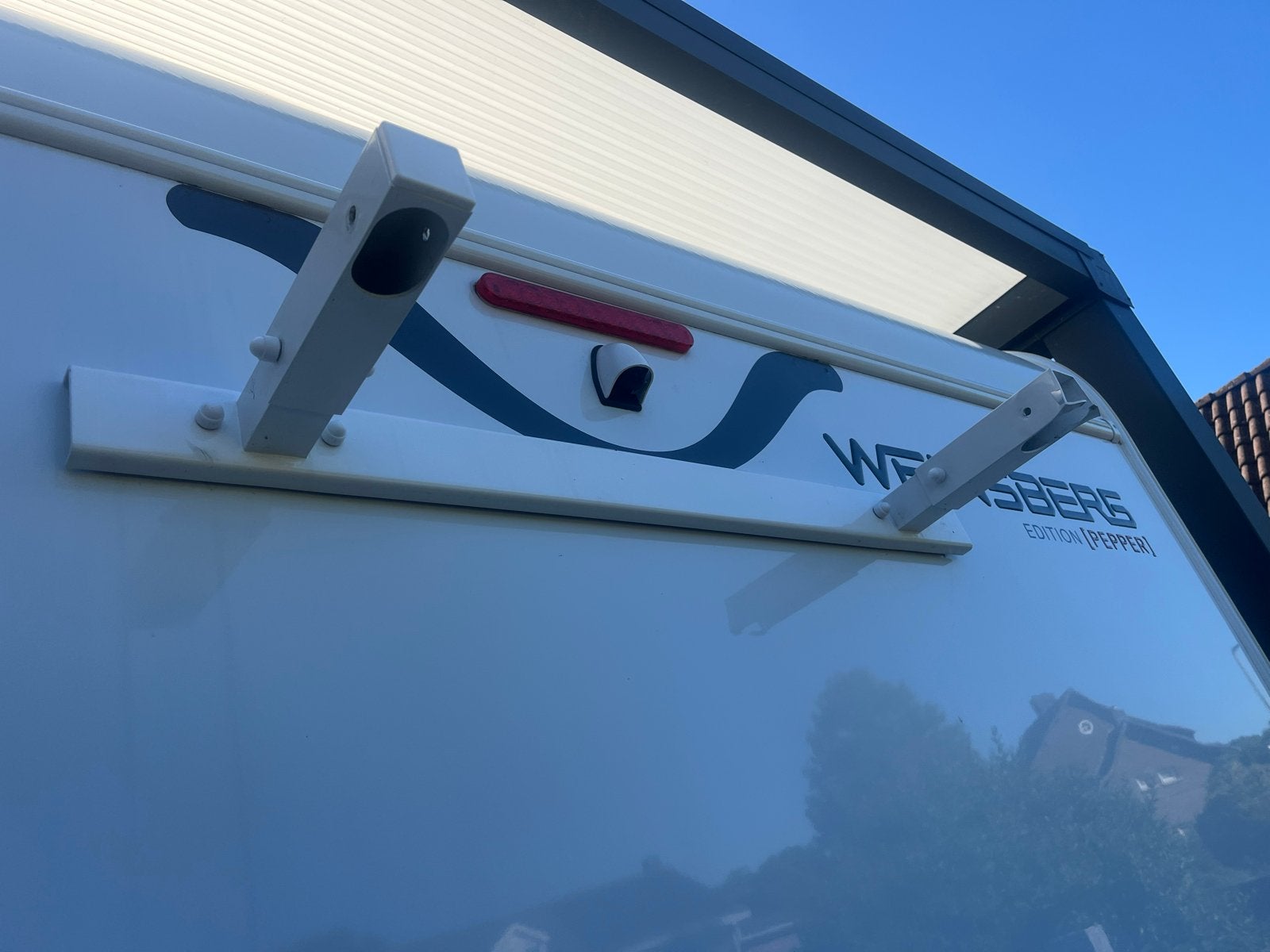 Beschadigde Biketrans fietsendrager voor camper/caravan, Ophalen, 2 fietsen, Gebruikt, Achterklepdrager