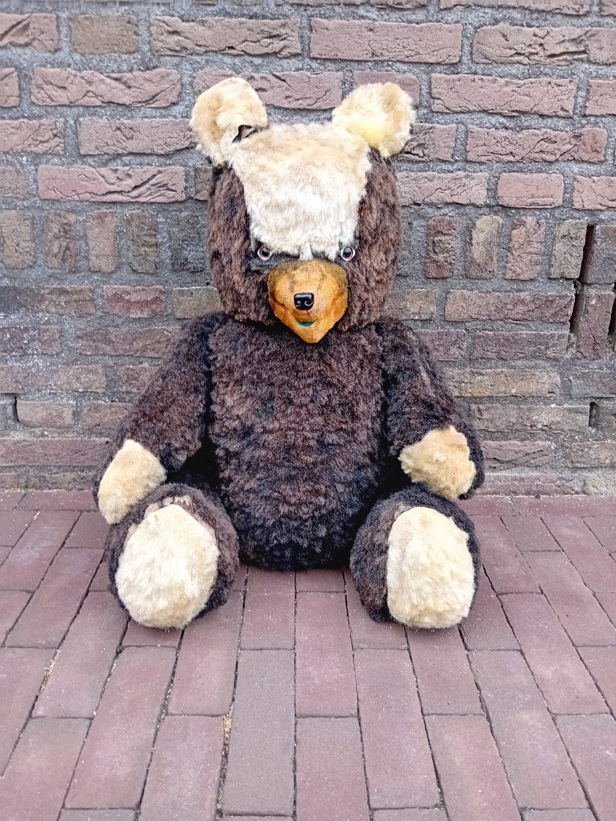 Grote antieke knuffelbeer, Antiek en Kunst, Ophalen of Verzenden