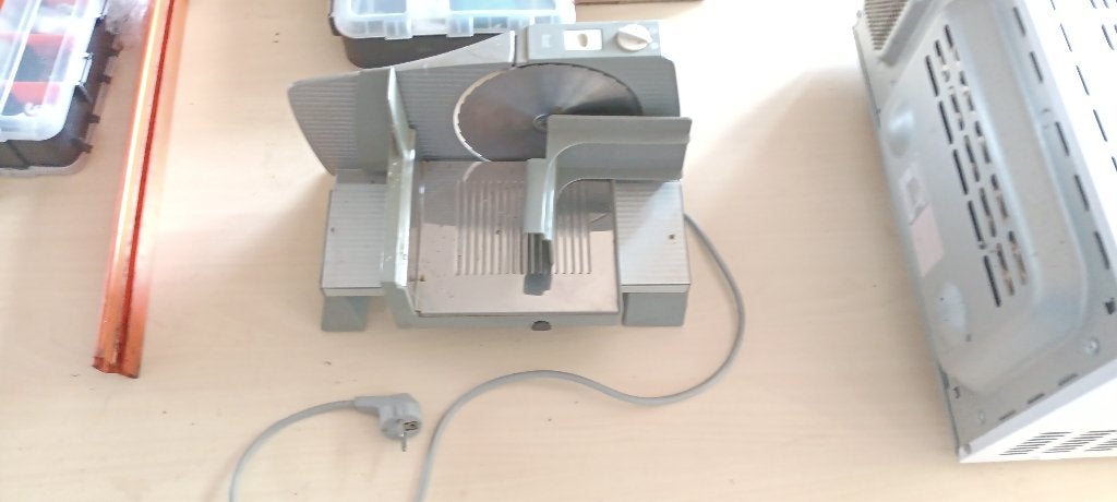 vlees snijmachine, Ophalen, Gebruikt, Zilver, Metaal