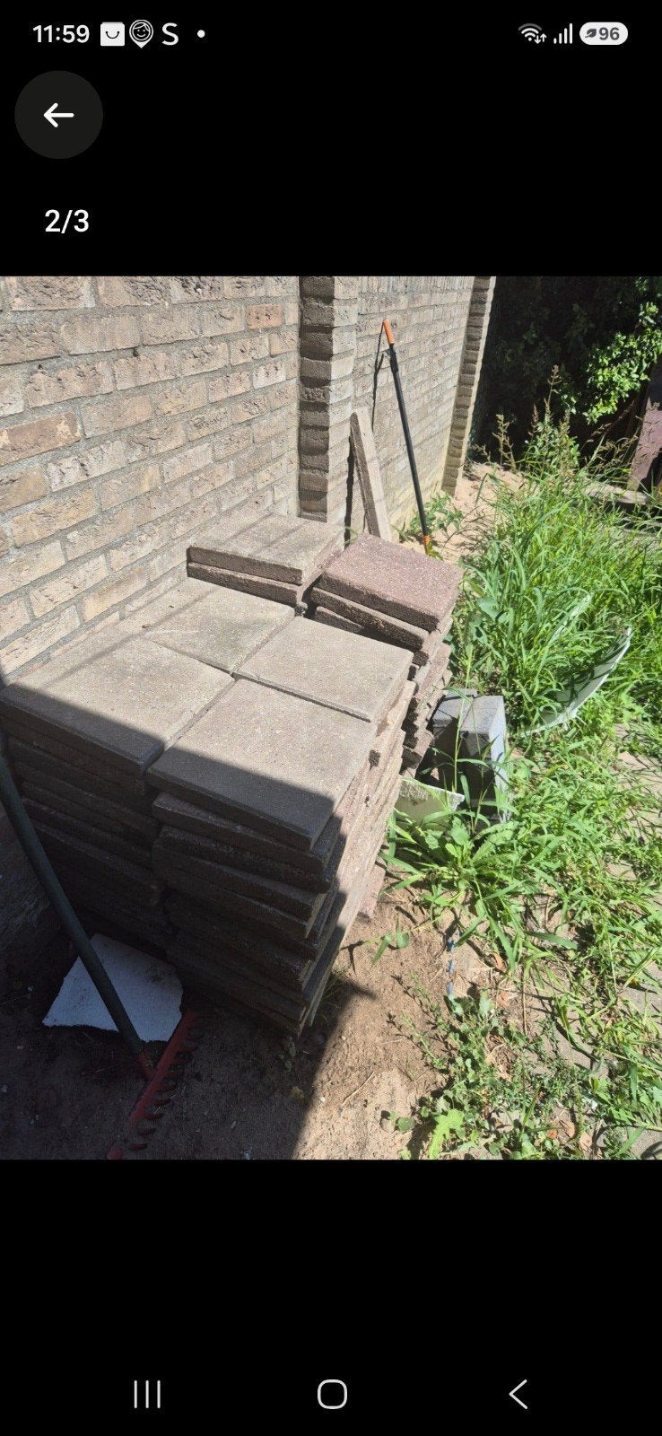 Gratis ophalen: Gebruikte terrastegels in Lobith, Gebruikt, Ophalen of Verzenden, 10 m² of meer, Beton