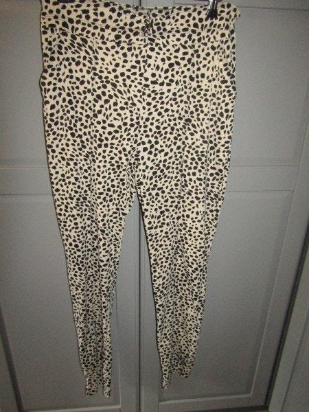 G1038 Ambika XL broek beige zwart animal print travelstof, Verzenden, Beige, Maat 46/48 (XL) of groter, Zo goed als nieuw