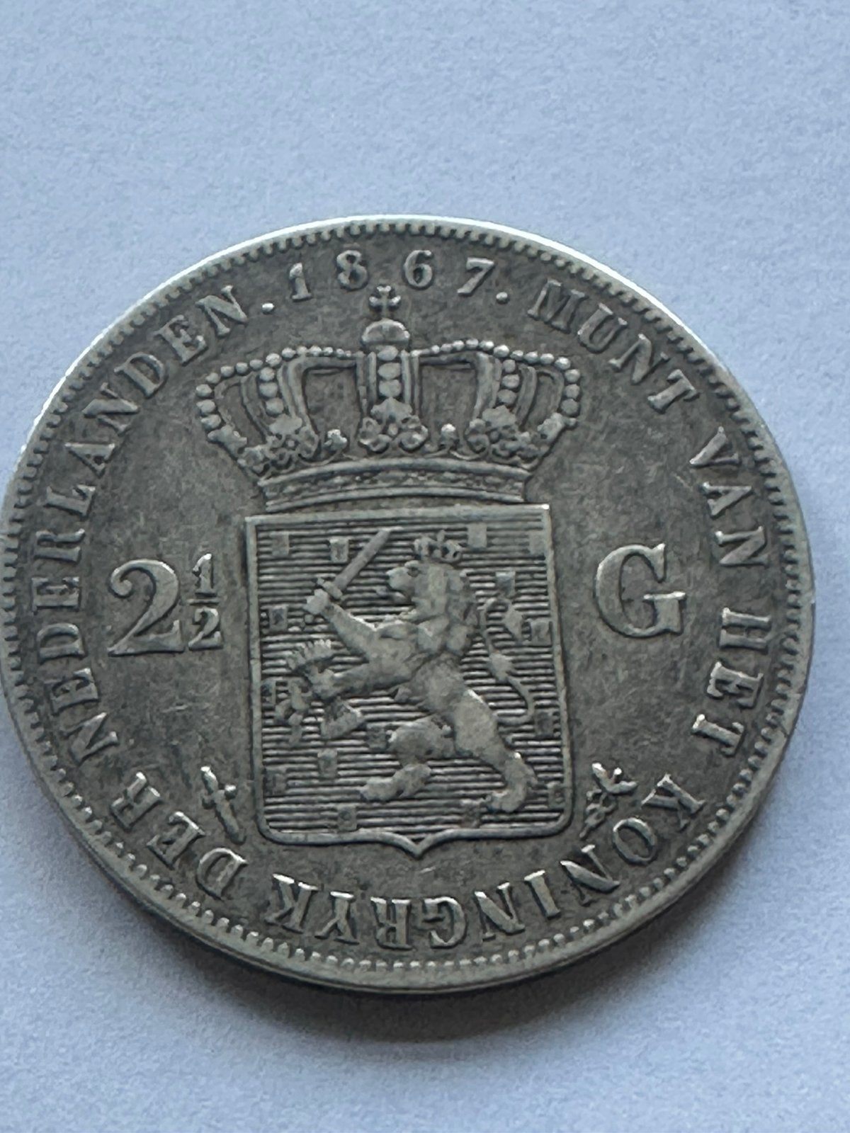 rijksdaalder 1867 prachtig mooie patina, Postzegels en Munten, Munten | Nederland, Koning Willem III, Zilver, Ophalen of Verzenden