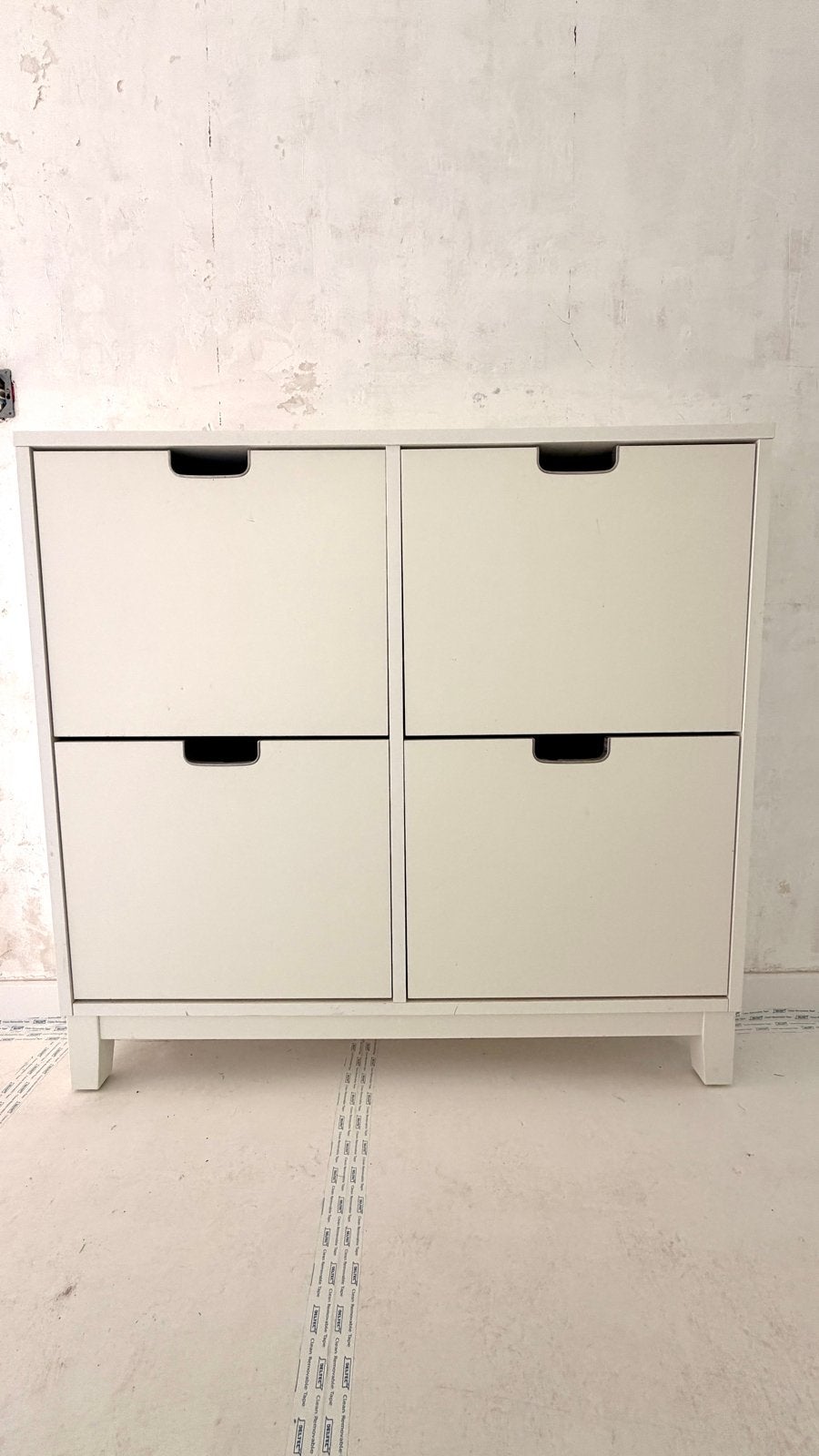 IKEA STÄLL Schoenenkast wit, 4 vakken, 96x17x90 cm, Ophalen, Zo goed als nieuw