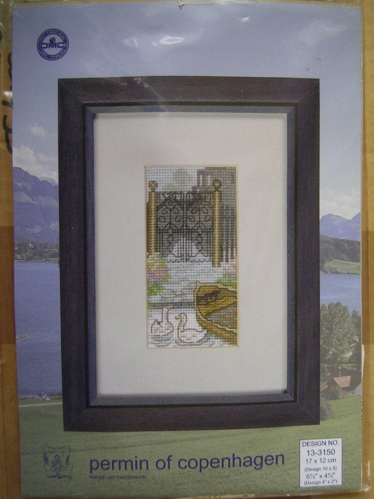 NIEUW, Borduurpakket, eenden + water 13-3150. Ook DMC Garens, Hobby en Vrije tijd, Ophalen of Verzenden, Nieuw, Handborduren, Borduurpakket