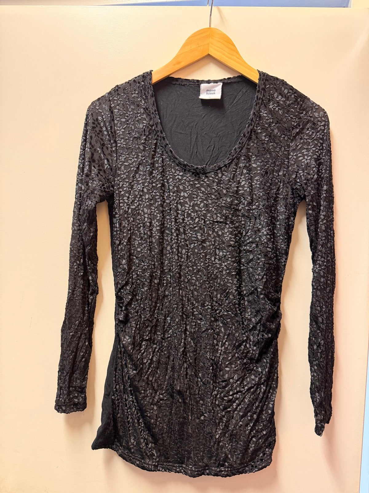 Mamalicious Zwart Shirt met Lange Mouwen - Maat M, Kleding | Dames, Positiekleding, Maat 38/40 (M), Zwart, Zo goed als nieuw, Shirt of Top