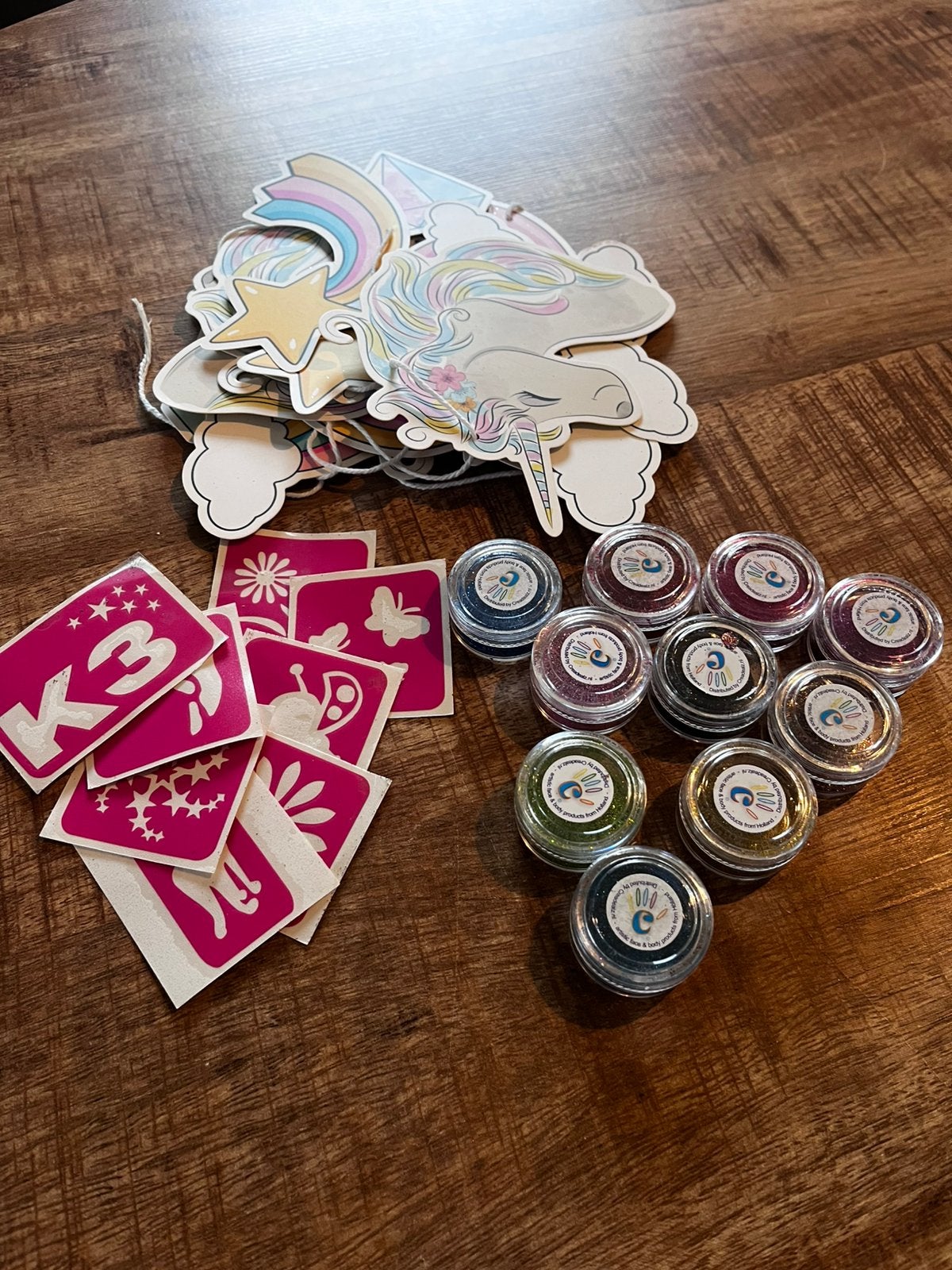Glittertattoos, Ophalen, Gebruikt