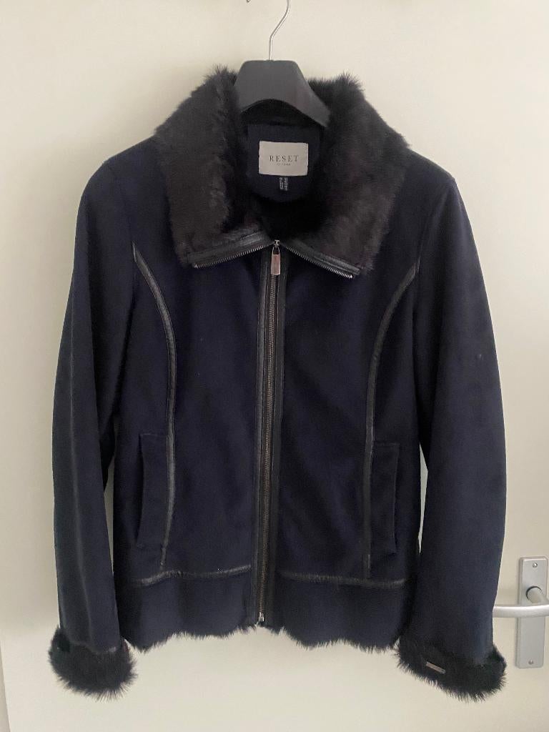 RESET winterjas maat 42, Kleding | Dames, Jassen | Winter, Blauw, Maat 42/44 (L), Ophalen of Verzenden, Zo goed als nieuw