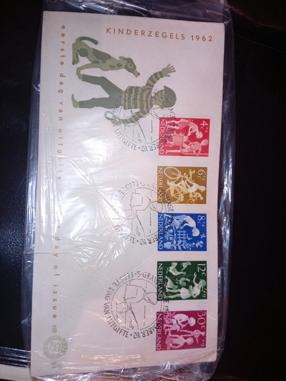 Kinderzegels 1962 - Eerste Dag van Uitgifte (FDC), Ophalen of Verzenden, Nederland